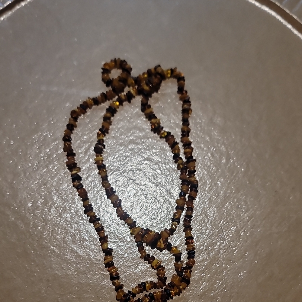 Elegant Brown Beaded Necklace
